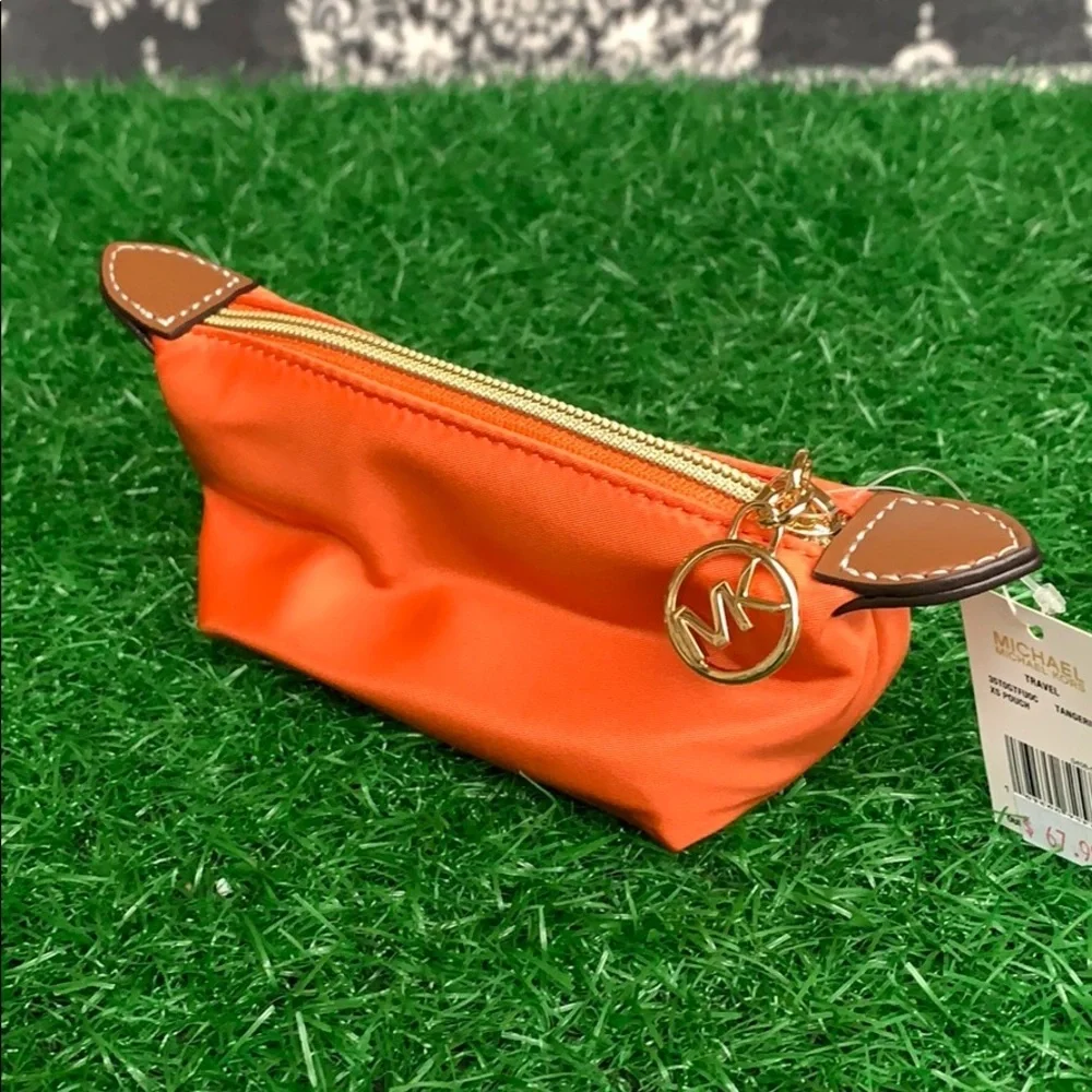 MICHAEL KORS TRAVEL XS POUCH TANGERINE - Picture 9 of 16